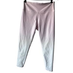 Ellie activewear women's subscription leggings yoga workout light pink white L.